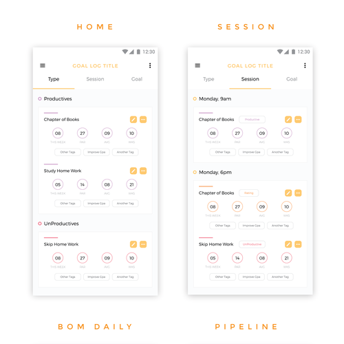 Task design with the title 'App Design for Akwai'