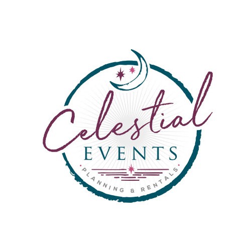 Birthday design with the title 'Logo concept for Celestial Events'