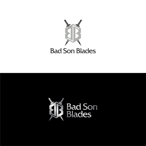 Blade design with the title 'Logo for Bad Son Blades'