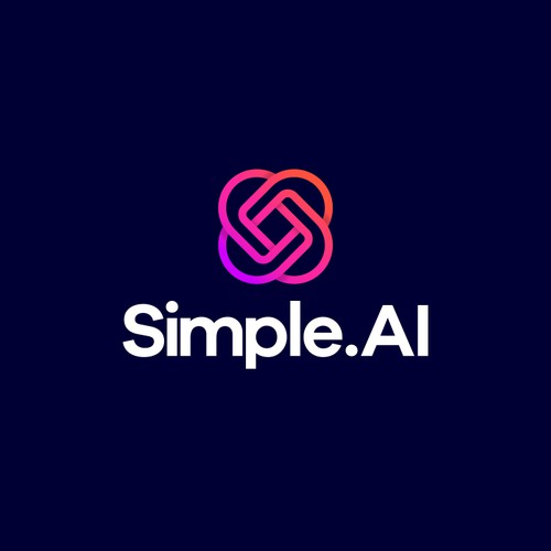 Gradient logo with the title 'Sleek logo for a company that uses simplified way to leverage ChatGPT without prompts'