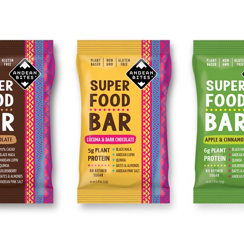 Bar design with the title 'Healthy Andean products'