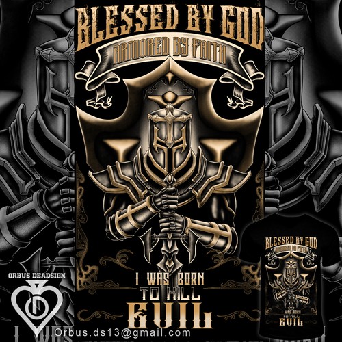 Army t-shirt with the title 'Medieval Crusader'