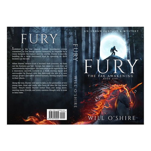 Werewolf design with the title 'Fantasy Book Cover design'