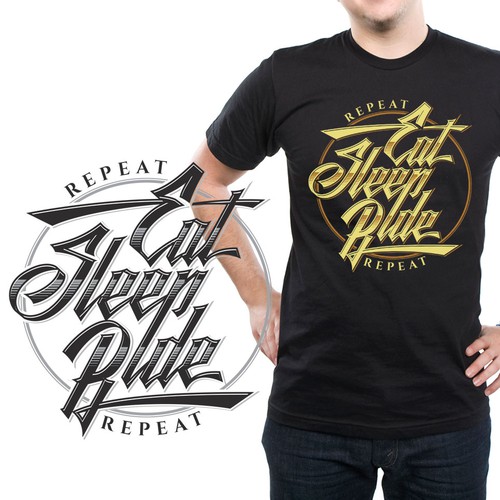 Ride design with the title 'Slogan Eat Sleep Ride Repeat'