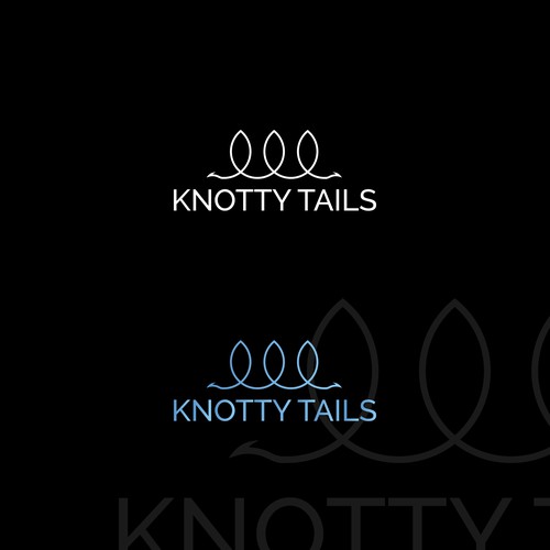 Fishing hook logo with the title 'KnottyTails'