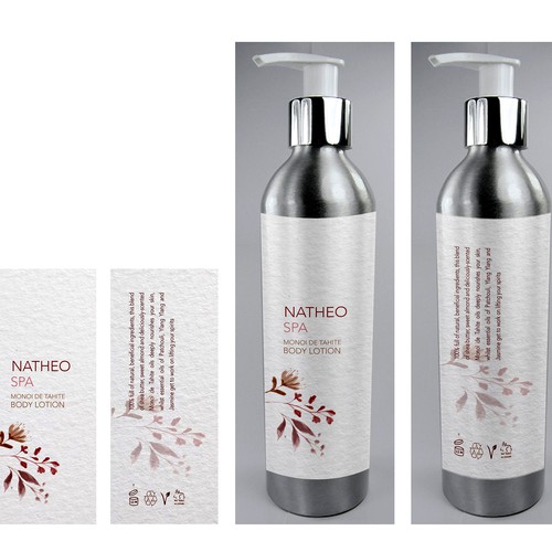 Woman label with the title 'Natheo Spa'
