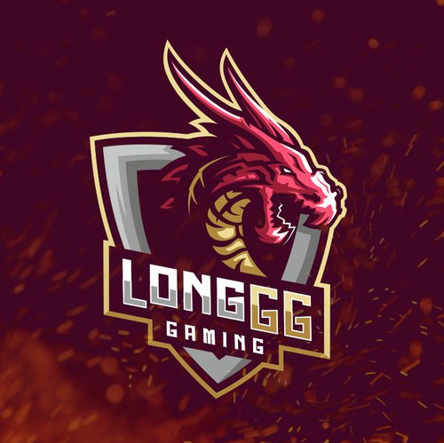 Dragon logo with the title 'Logo for a gaming community'