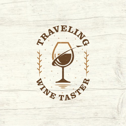 Classic modern design with the title 'Simple logo for wine taster'