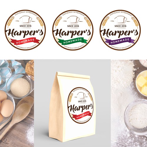 Ribbon design with the title 'Logo for bread product'