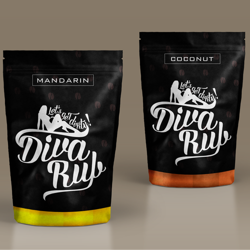 Mockup label with the title 'Label for Coffee Scrub'