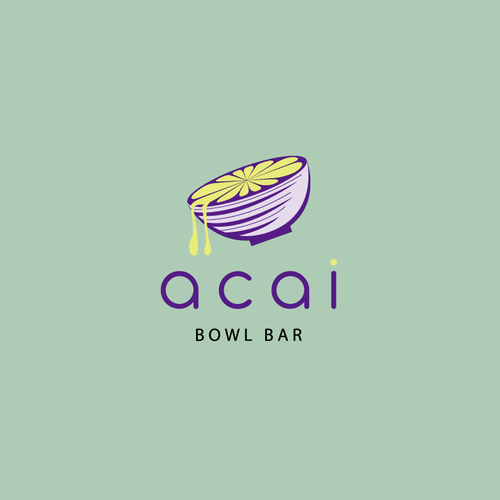 Bowl design with the title 'Acai bowl bar'