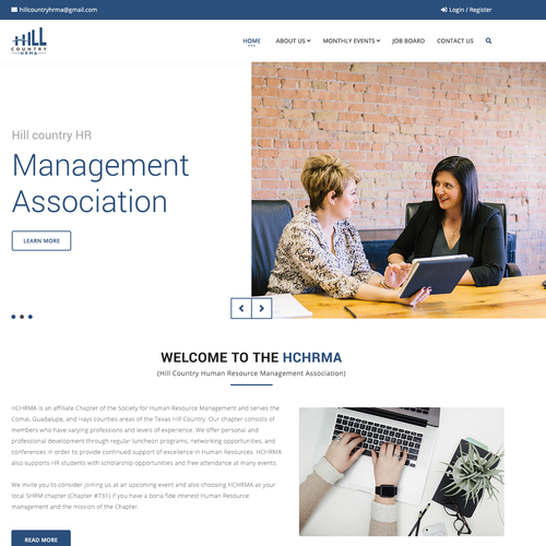 Unique website with the title 'Hill Country HRMA (Human Resources Management Association)'