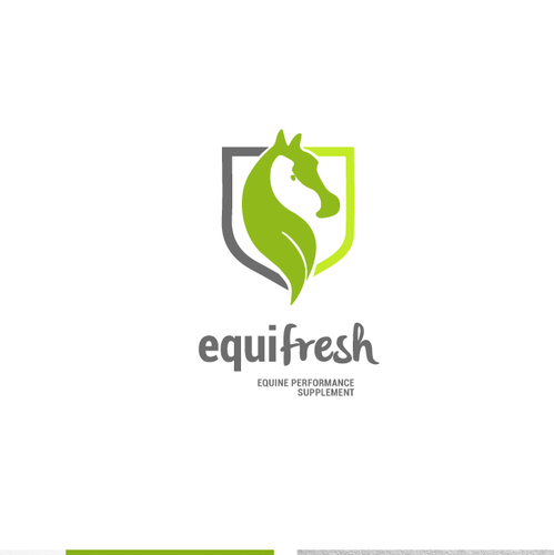 Race horse  logo with the title 'EquiFresh'
