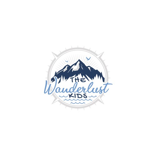 Travel agency brand with the title 'The Wanderlust Kids'