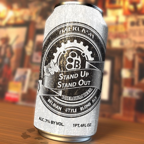 Beer packaging with the title 'Beer Label Design'