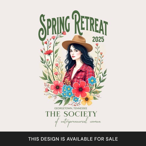 Feminine t-shirt with the title 'Southern Cowgirl Wildflower Illustration – Cottagecore Western Design for Custom Merch (This Design Is Available For Sale)'