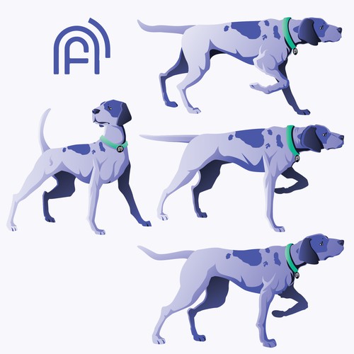 Digital artwork with the title 'dog pointer'