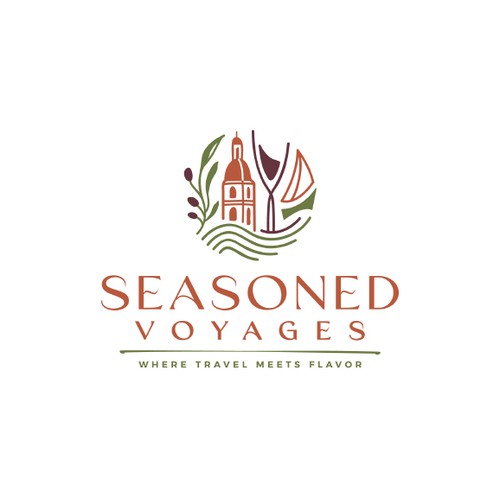 Heritage logo with the title 'Illustrative Travel Logo'