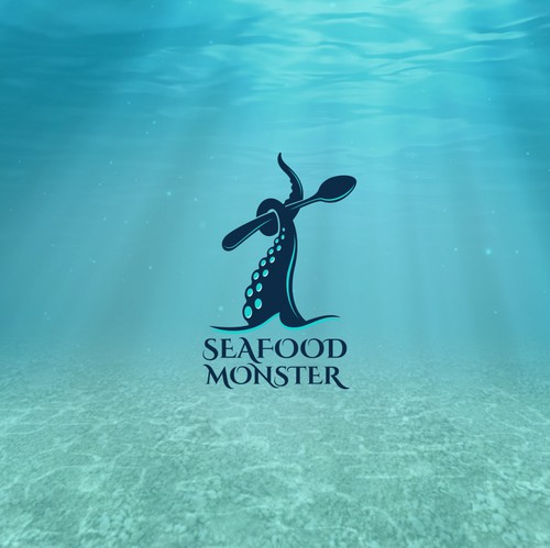 Seafood design with the title 'Seafood Monster'