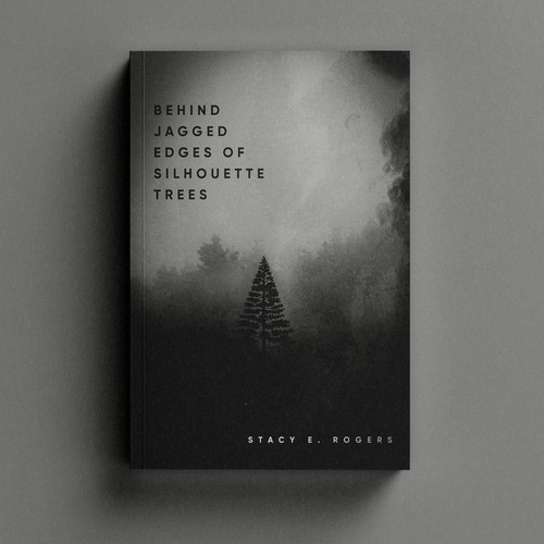 Tree book cover with the title 'Behind Jagged Edges of Silhouette Trees'