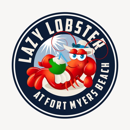 Lobster design with the title 'Lazy Lobster'