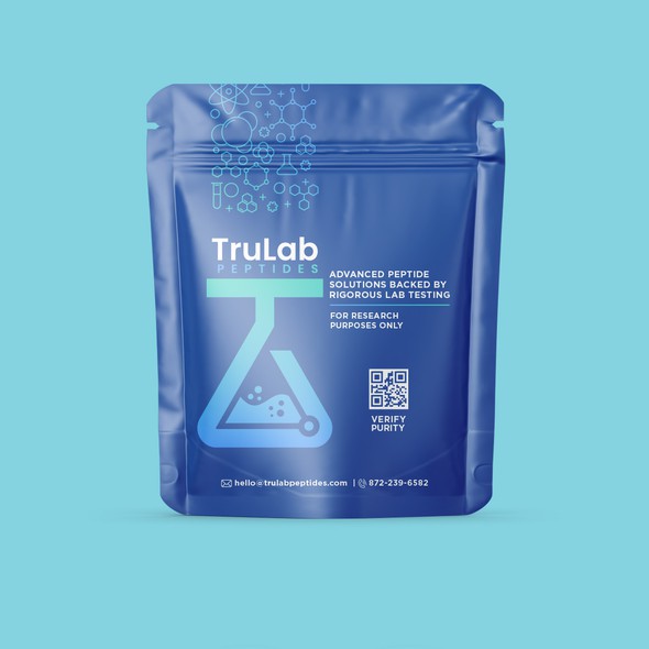 Packaging with the title 'Winning design for the TruLab packaging'