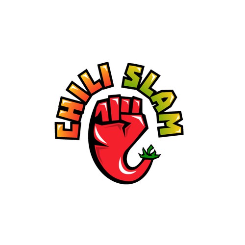 Chili pepper logo with the title 'Fresh and fun logo for Chili Slam'
