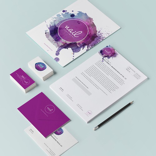 Nail design with the title 'Logo Design for "Nail Spa"'