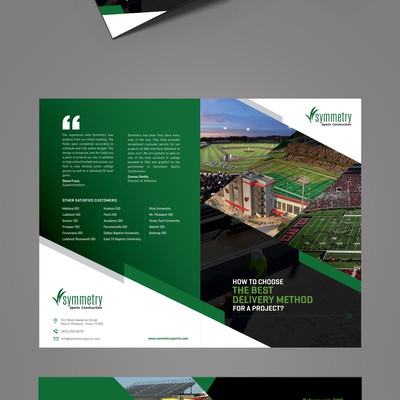 brochure Design for Sports Construction 