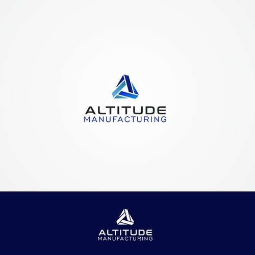 Futuristic brand with the title 'Geometric logo for Altitude manufacturing'