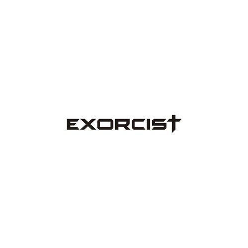 Demon logo with the title 'Exorcist - Logo Design'