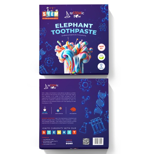 STEM design with the title 'STEM box packaging design'