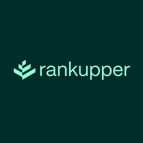 Digital marketing logo with the title 'Rankupper (Sustainable Innovation Growth Tree) Logo'