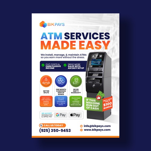 Design with the title 'ATM service flyer'