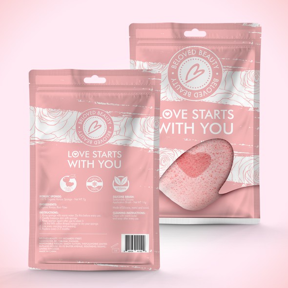 Lotion packaging with the title 'Package and Logo design'