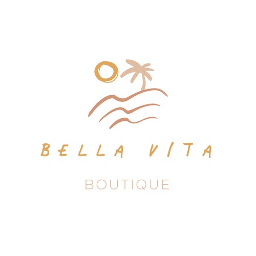 Water design with the title 'Whimsical beach logo'