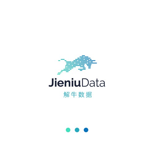 Text logo with the title 'Jieniu Data Logo'