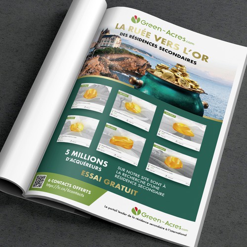 Residence design with the title 'Besoin d'une publicité pour un journal Papier 2'