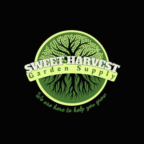 Harvest logo with the title 'Logo concept for Sweet harvest garden supply'