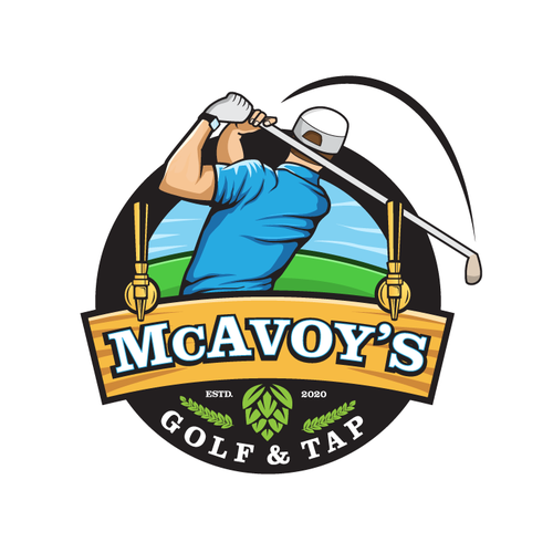 Sport club logo with the title 'Mc Avory's Golf & Tap'