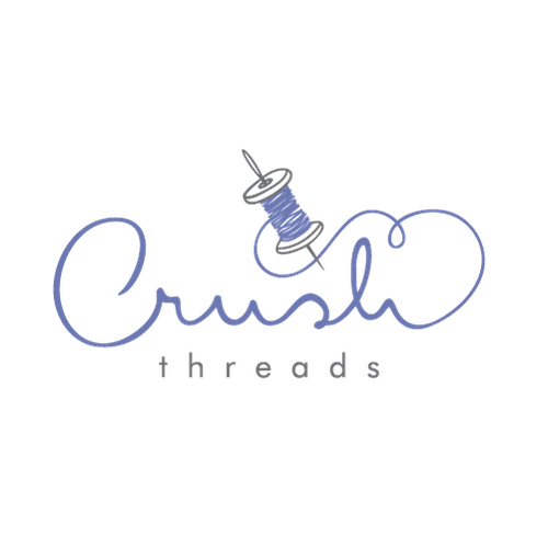 Needle logo with the title 'Crush threads'