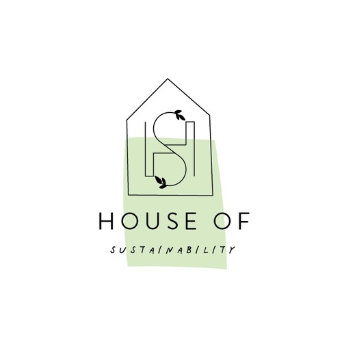 Friendly design with the title 'Monogram house logo'