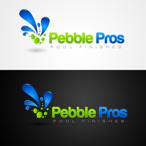 Pool logo with the title 'Pebble pros'