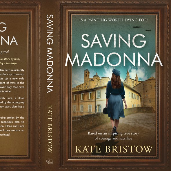 Painting book cover with the title 'Saving Madonna'