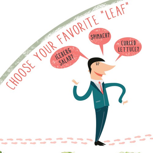 Salad design with the title 'Infographic for a trendy salad bar'