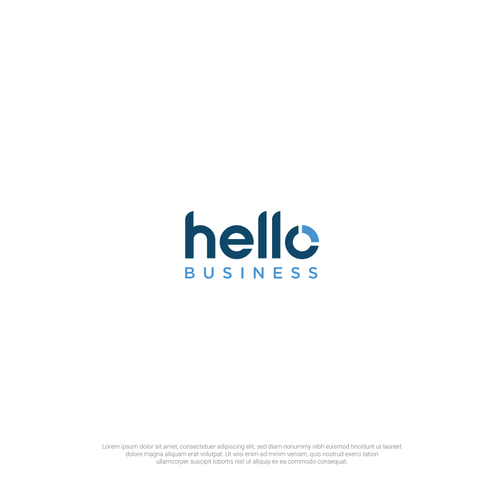 Simple font logo with the title 'Logo for " Hello Business "'