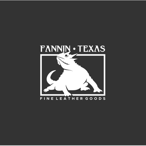 Pictorial logo with the title 'Design an elegant logo for horned lizard'