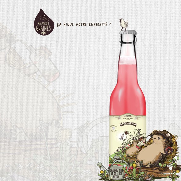 Organic design with the title 'label for a blackberry lemonade'