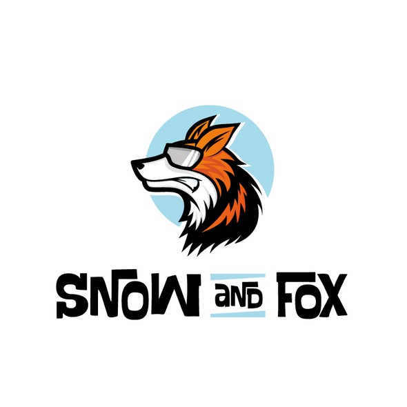 Snowboard logo with the title 'Ski Fox logo'