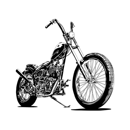 Motorcycle club design with the title 'chooper'